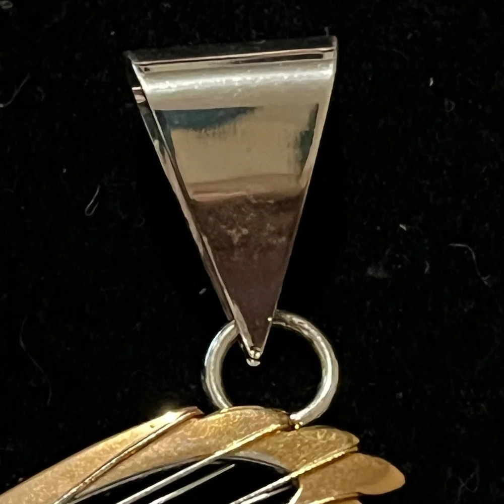 Elegant BEST Silver and Gold Fish Pendant